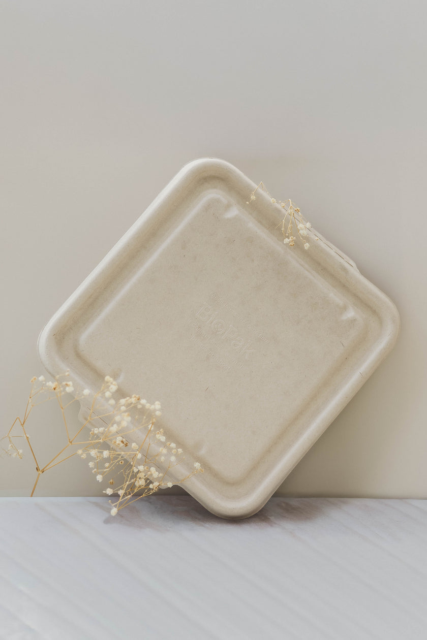 Beige biodegradable placenta container