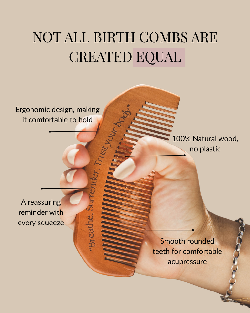 Wooden Birth Comb