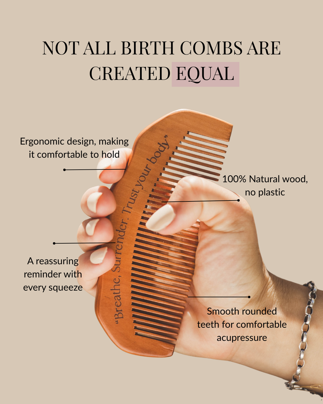 Wooden Birth Comb